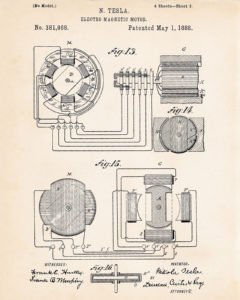 Tesla polyphase a/c generator